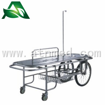 AT-EQ009 Stainless-Steel  Stretcher Cart with Two Wheels 